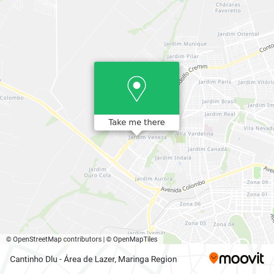 Cantinho Dlu - Área de Lazer map