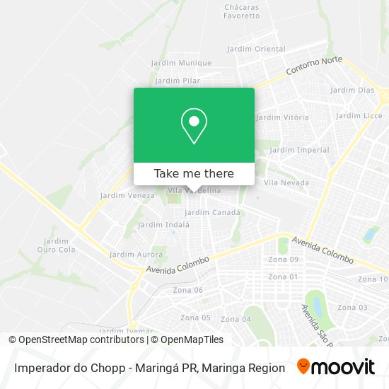 Imperador do Chopp - Maringá PR map