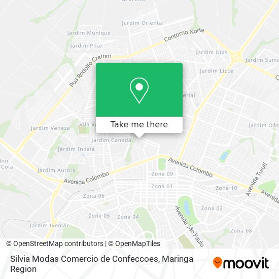 Silvia Modas Comercio de Confeccoes map