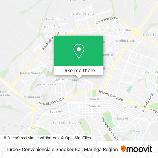 Turco - Conveniência e Snooker Bar map