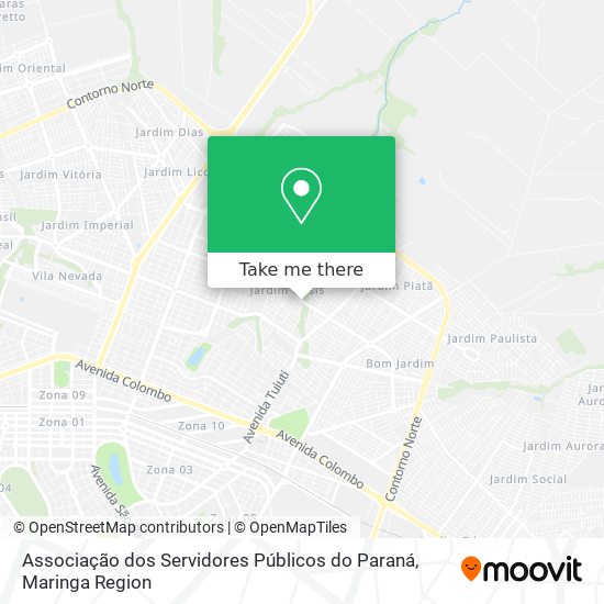 Mapa Associação dos Servidores Públicos do Paraná