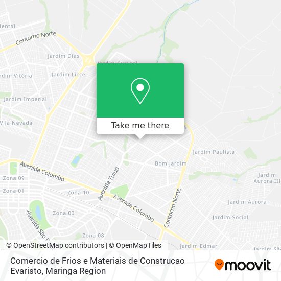 Comercio de Frios e Materiais de Construcao Evaristo map