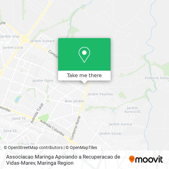 Associacao Maringa Apoiando a Recuperacao de Vidas-Marev map