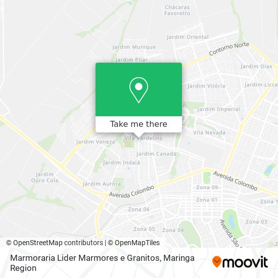 Marmoraria Lider Marmores e Granitos map