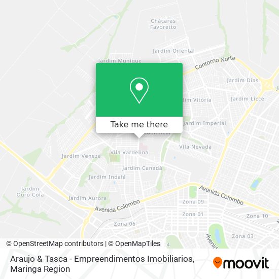 Mapa Araujo & Tasca - Empreendimentos Imobiliarios