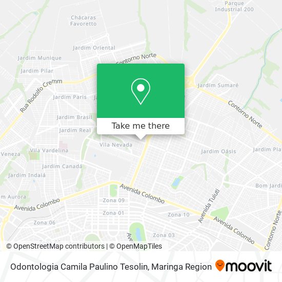 Odontologia Camila Paulino Tesolin map