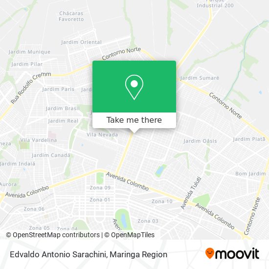 Edvaldo Antonio Sarachini map