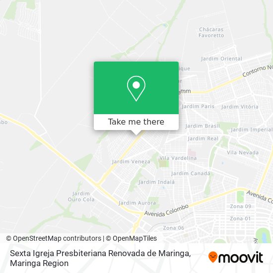 Sexta Igreja Presbiteriana Renovada de Maringa map