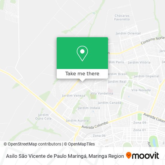 Asilo São Vicente de Paulo Maringá map