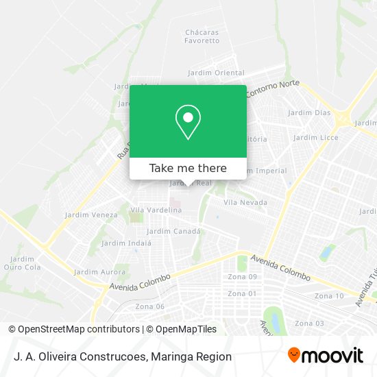 J. A. Oliveira Construcoes map