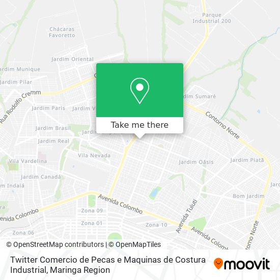 Twitter Comercio de Pecas e Maquinas de Costura Industrial map