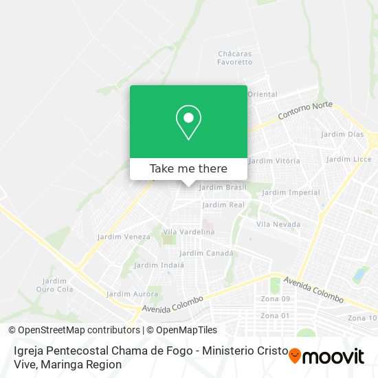 Igreja Pentecostal Chama de Fogo - Ministerio Cristo Vive map