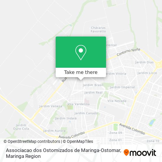 Mapa Associacao dos Ostomizados de Maringa-Ostomar