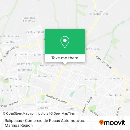 Ralipecas - Comercio de Pecas Automotivas map