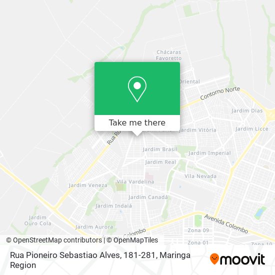 Mapa Rua Pioneiro Sebastiao Alves, 181-281