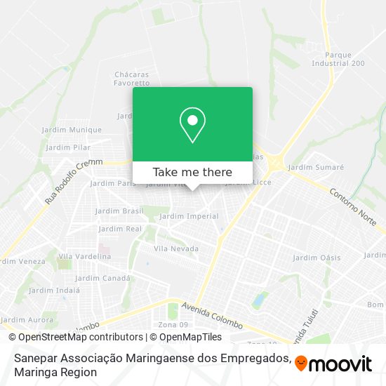 Sanepar Associação Maringaense dos Empregados map