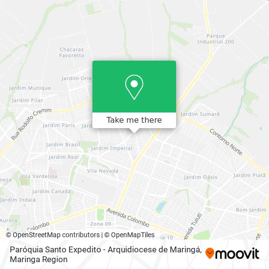 Paróquia Santo Expedito - Arquidiocese de Maringá map
