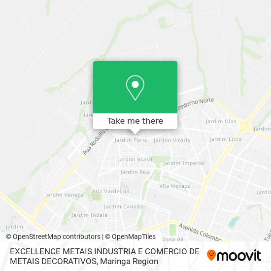 EXCELLENCE METAIS INDUSTRIA E COMERCIO DE METAIS DECORATIVOS map