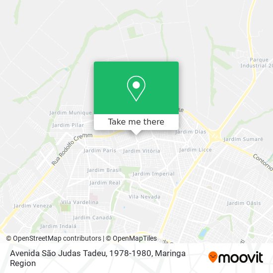 Mapa Avenida São Judas Tadeu, 1978-1980