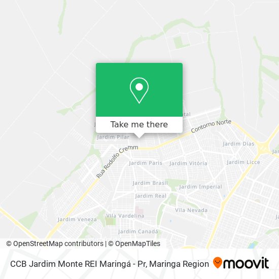 CCB Jardim Monte REI Maringá - Pr map