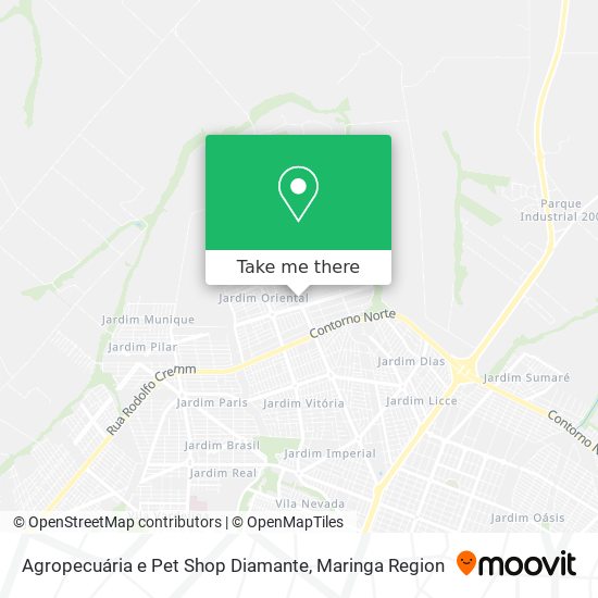 Agropecuária e Pet Shop Diamante map