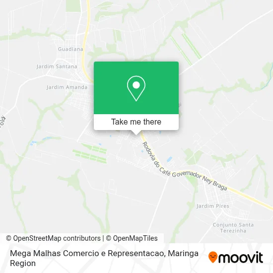 Mega Malhas Comercio e Representacao map