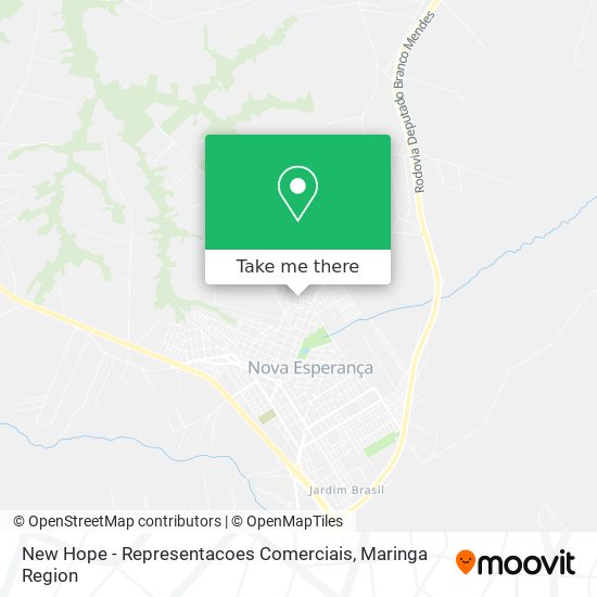 New Hope - Representacoes Comerciais map