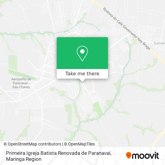 Mapa Primeira Igreja Batista Renovada de Paranavaí