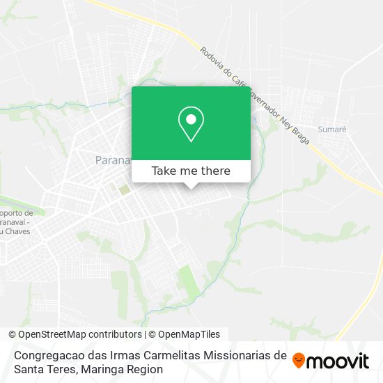 Mapa Congregacao das Irmas Carmelitas Missionarias de Santa Teres