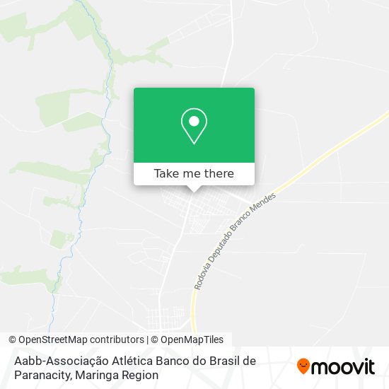 Mapa Aabb-Associação Atlética Banco do Brasil de Paranacity