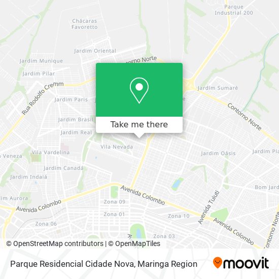 Mapa Parque Residencial Cidade Nova