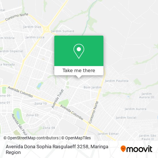 Mapa Avenida Dona Sophia Rasgulaeff 3258