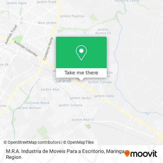 Mapa M.R.A. Industria de Moveis Para a Escritorio