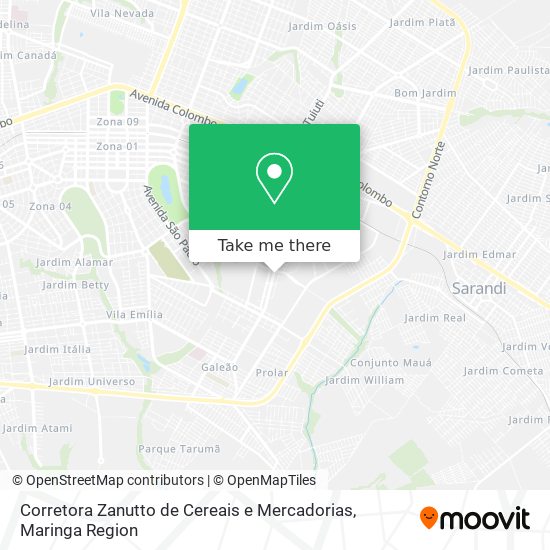 Corretora Zanutto de Cereais e Mercadorias map