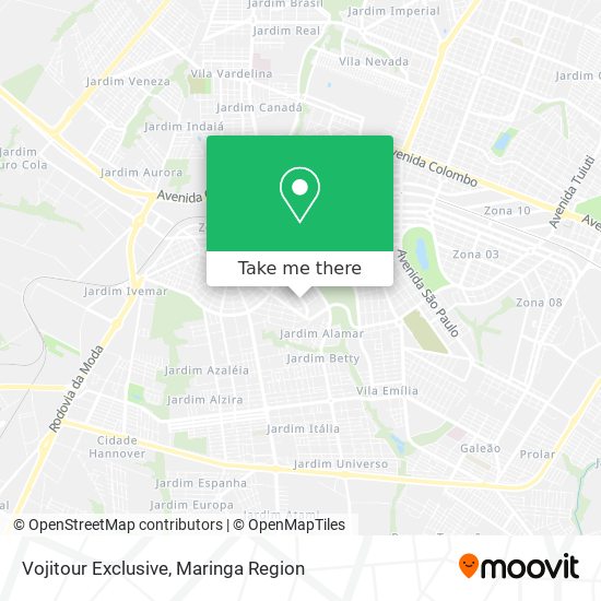 Vojitour Exclusive map