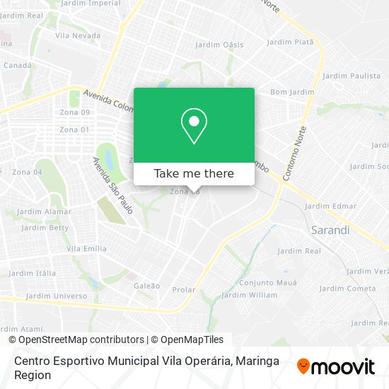 Centro Esportivo Municipal Vila Operária map