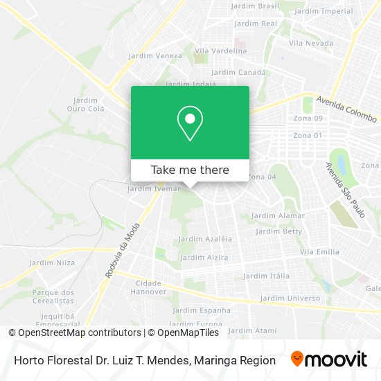 Horto Florestal Dr. Luiz T. Mendes map