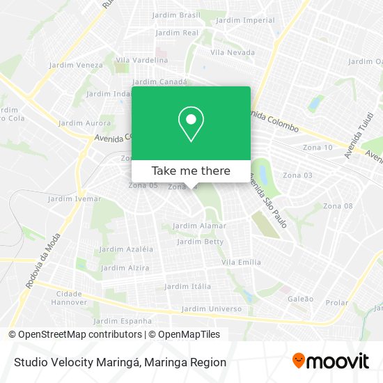 Mapa Studio Velocity Maringá