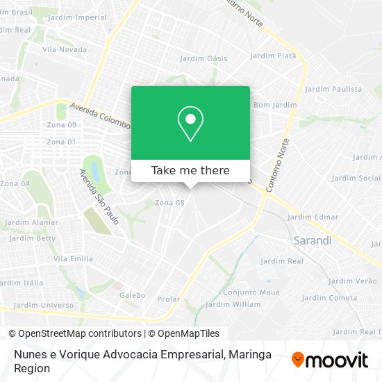 Mapa Nunes e Vorique Advocacia Empresarial