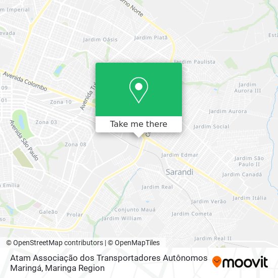 Atam Associação dos Transportadores Autônomos Maringá map