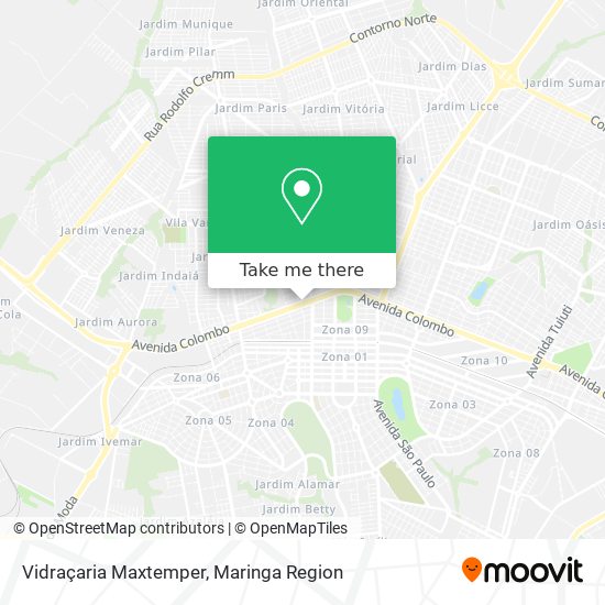 Vidraçaria Maxtemper map