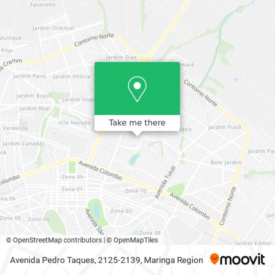 Mapa Avenida Pedro Taques, 2125-2139