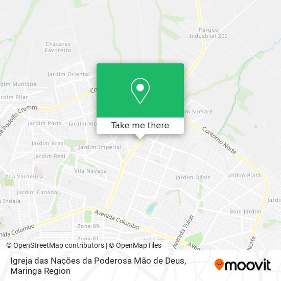 Igreja das Nações da Poderosa Mão de Deus map