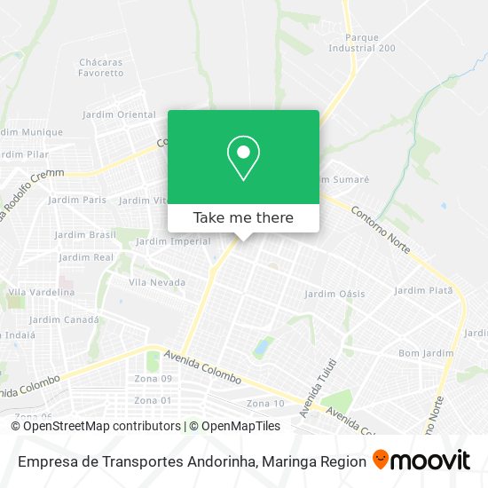 Mapa Empresa de Transportes Andorinha