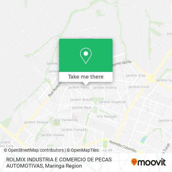 Mapa ROLMIX INDUSTRIA E COMERCIO DE PECAS AUTOMOTIVAS