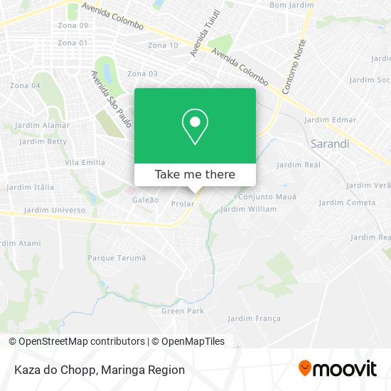Kaza do Chopp map