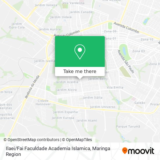 Mapa Ilaei / Fai Faculdade Academia Islamica