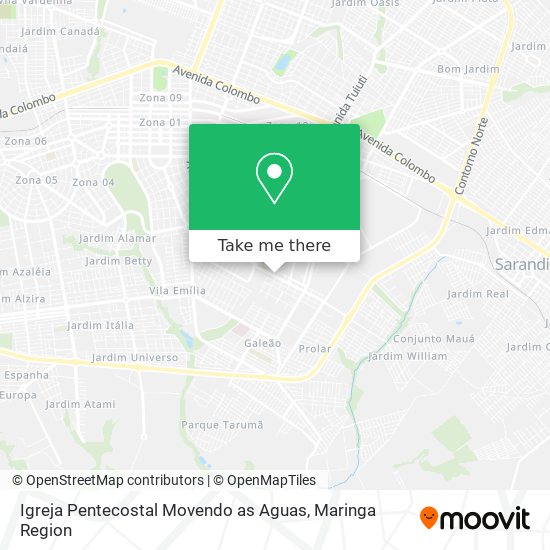 Mapa Igreja Pentecostal Movendo as Aguas