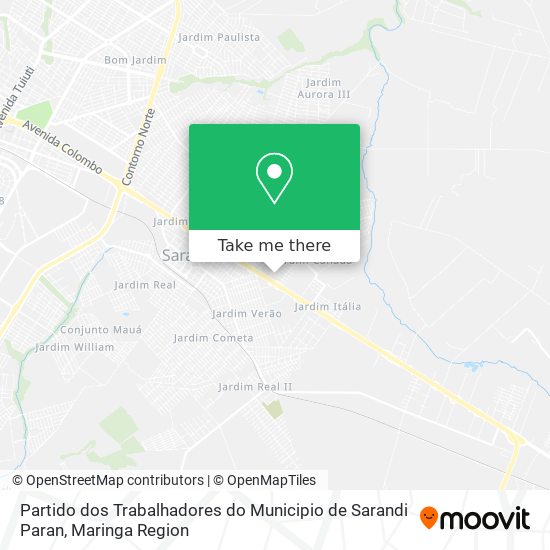 Partido dos Trabalhadores do Municipio de Sarandi Paran map