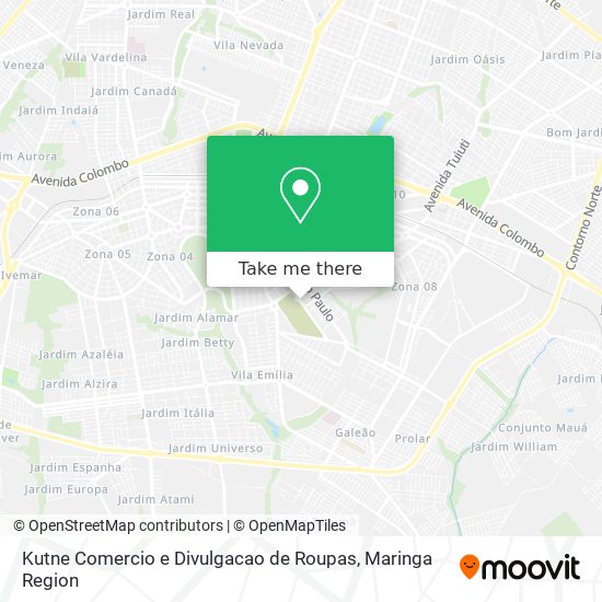 Kutne Comercio e Divulgacao de Roupas map